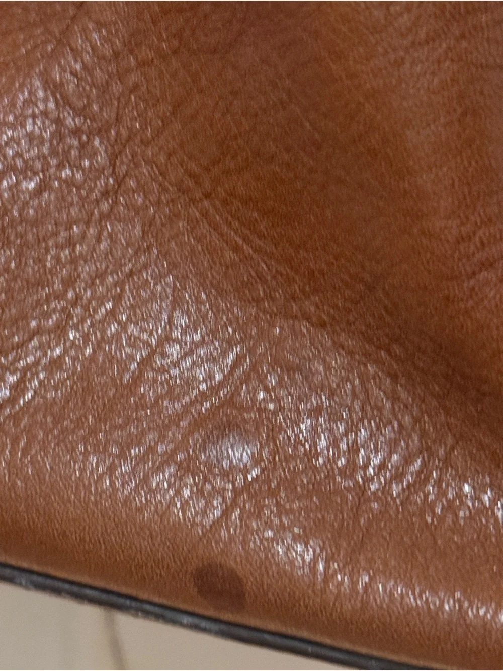 Fossil Two-Tone Brown Leather Shoulder Tote